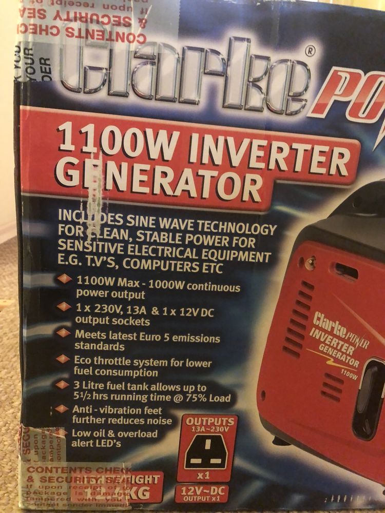 Інверторний генератор 1100 W  инверторный 1 кв