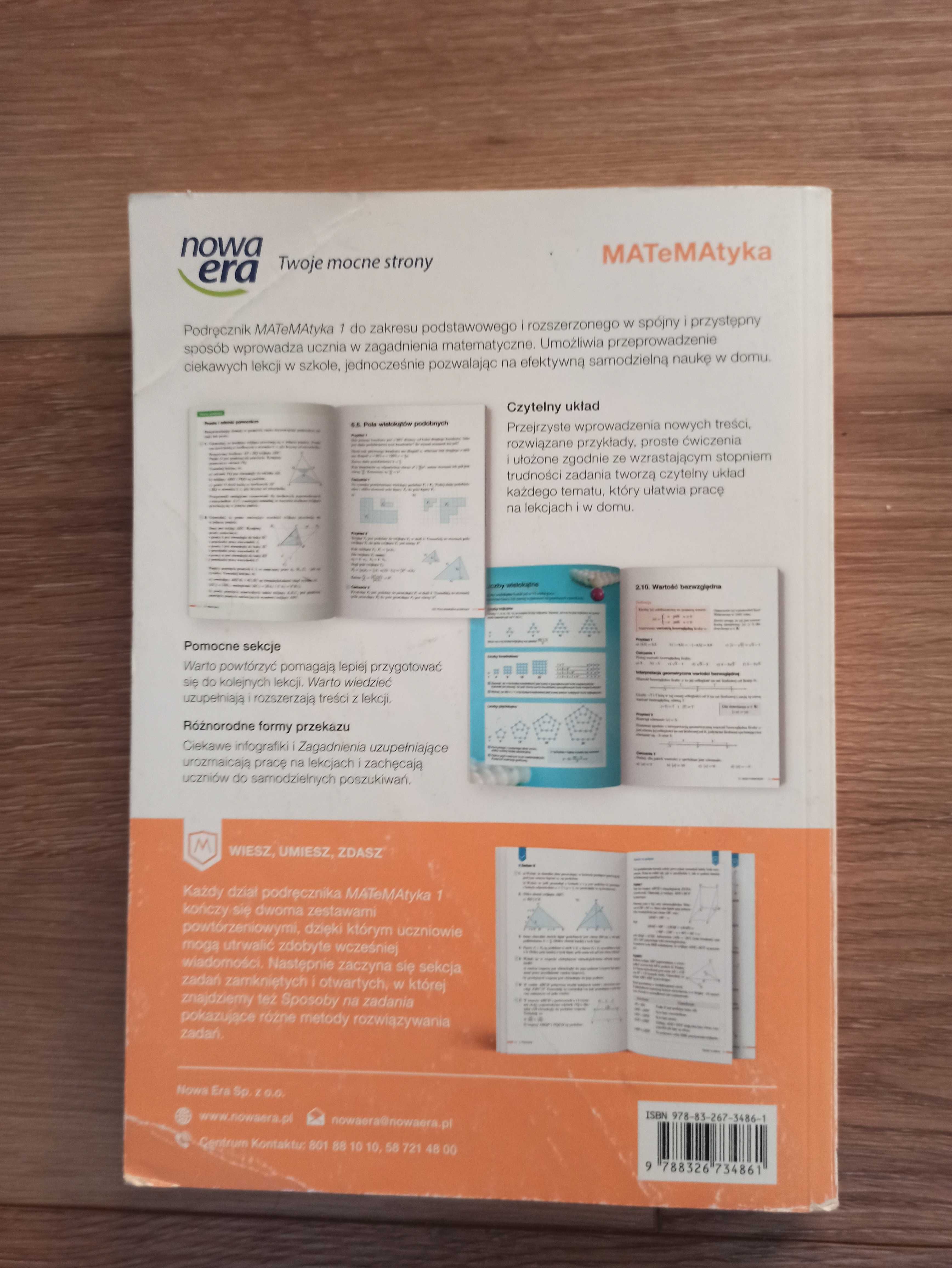 Podręcznik i zbiór zadań do matematyki "MATeMAtyka" dla LO do klasy 1