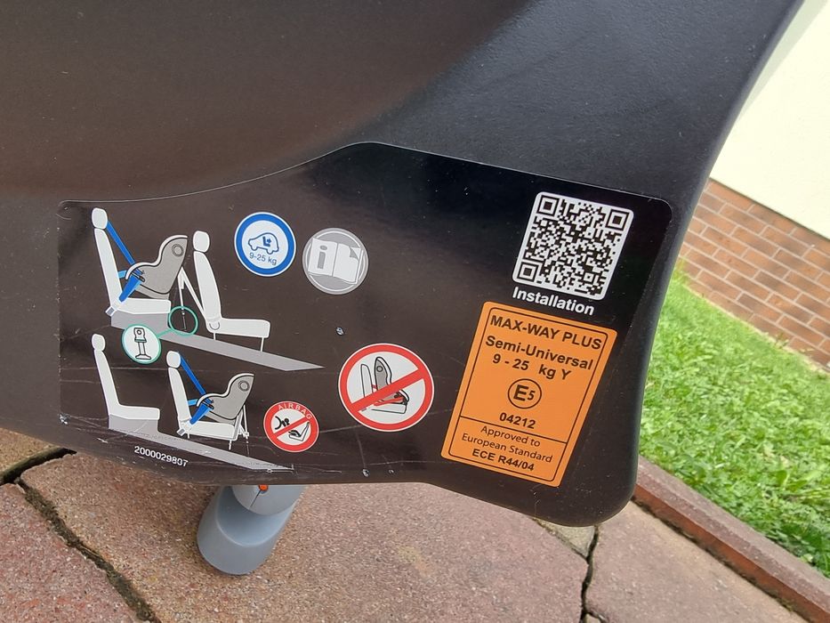 Fotelik tyłem 9-25kg Britax Romer Max Way Plus na Pasy bez isofix 9msc