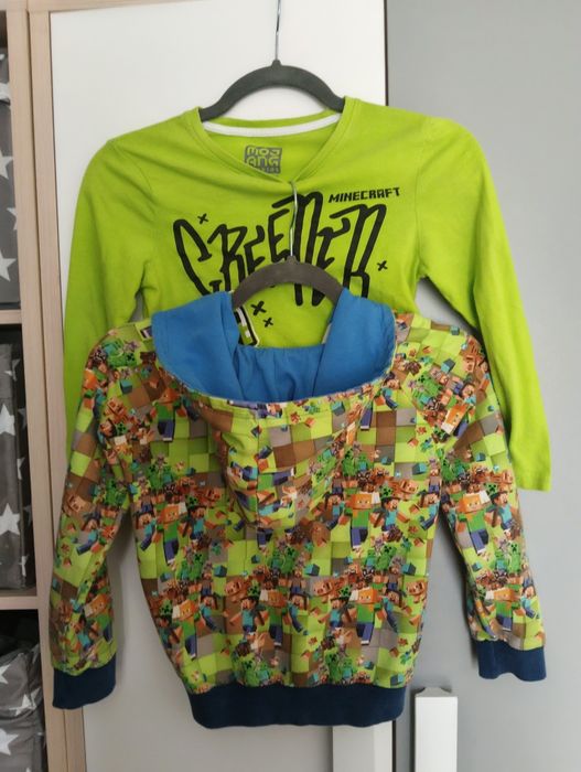 Zestaw bluza + bluzka Minecraft 128