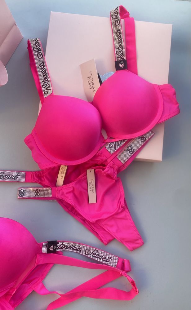 Розпродаж! 36В Комплект Victorias Secret рожевий Белье виктория сикрет
