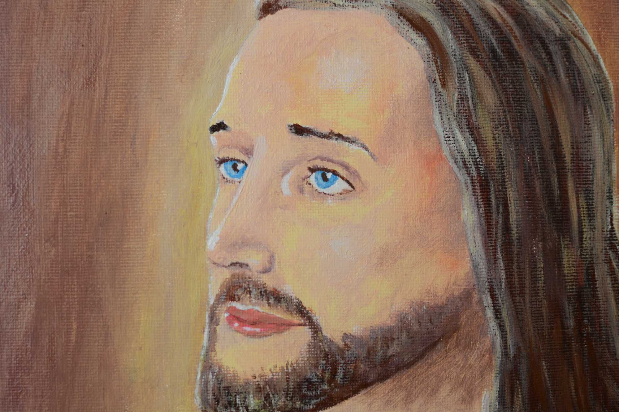 Obraz olejny na płótnie portret Jezusa Chrystusa dewocjonalia