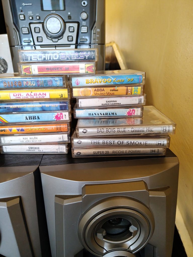 Wieża Auna kasety,CD,gramofon,fm