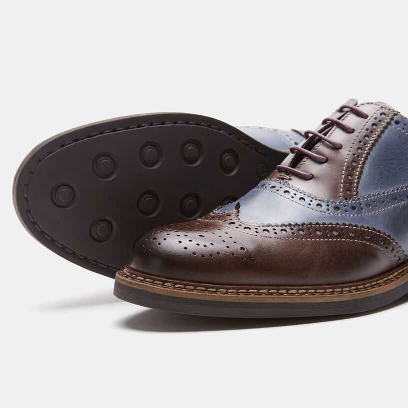 Scarpe brogue in vera pelle