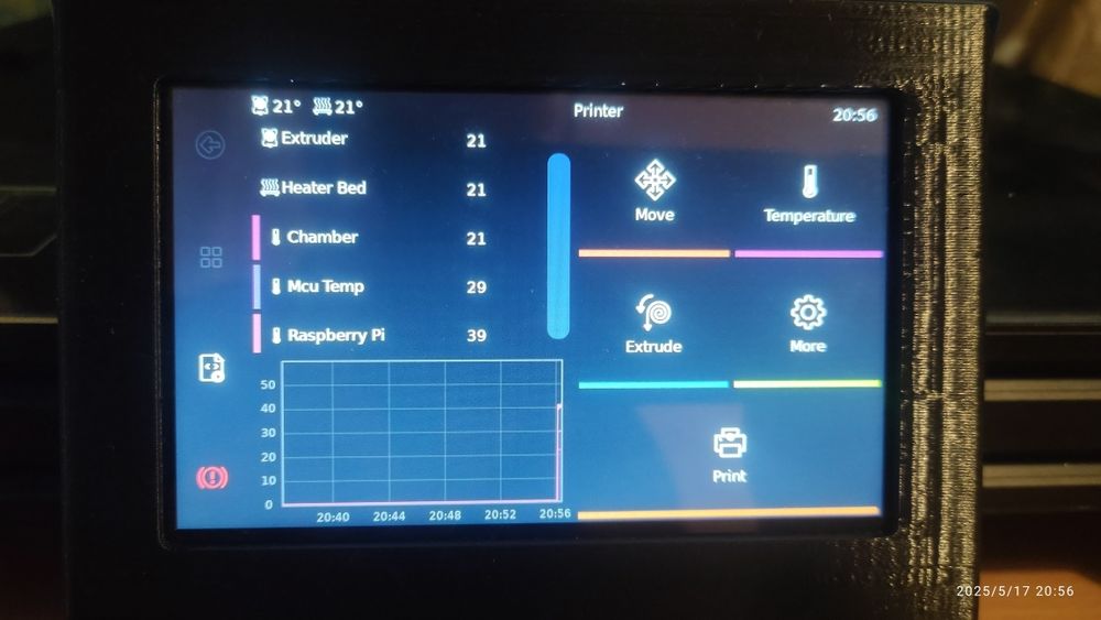 PITFT50 ekran 5cali klipper Rpi voron ender