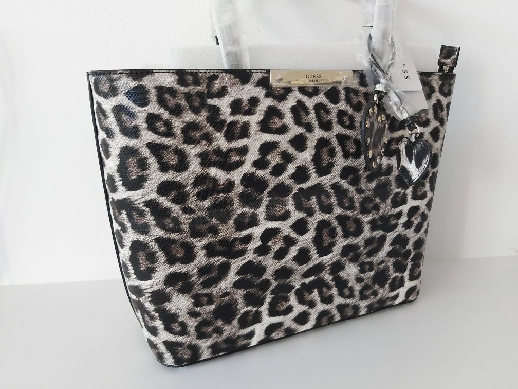 Nowa torebka shopperka torba LEOPARD GUESS panterka