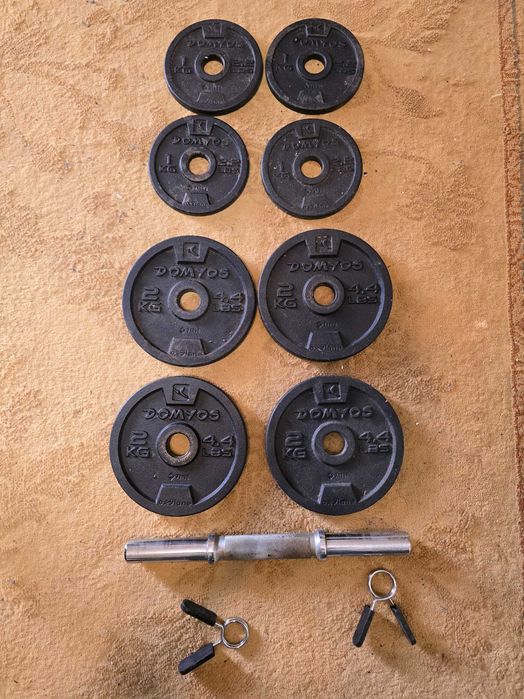 Pesos, Halter barra e Molas