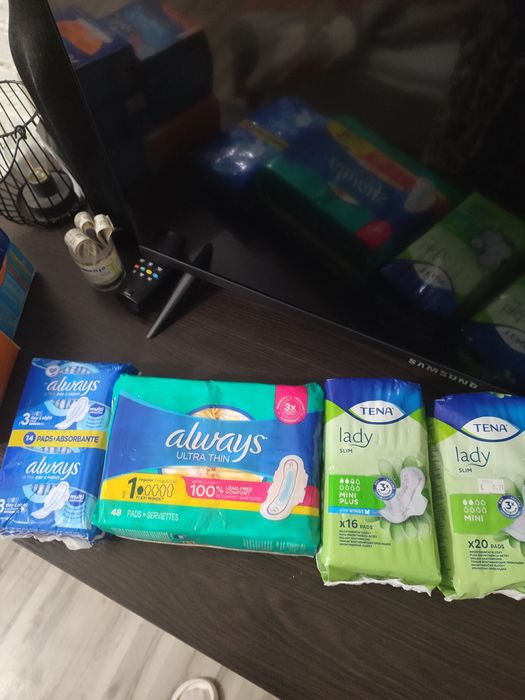 Tampax super+ 18,20, прокладки always 48,14 tena lady 20lady