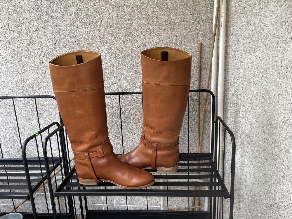 Kozaki oficerki Ralph Lauren brązowe Tan 10B 41
