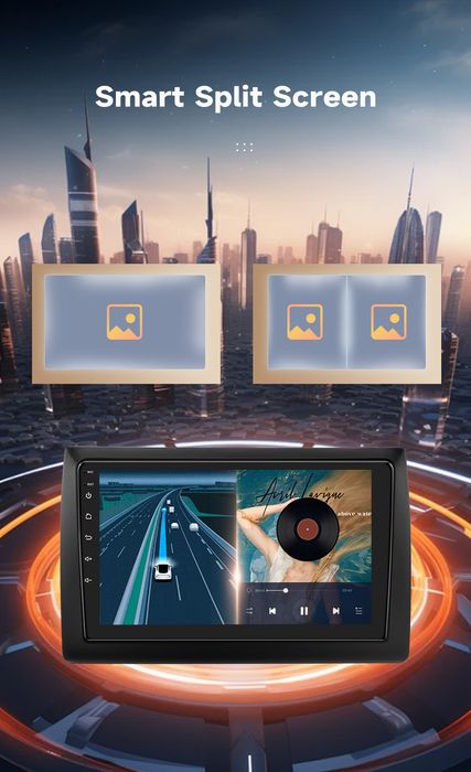 Rádio Fiat Stilo 2001-10 CarPlay/Android Auto 2/32GB BT GPS WiFi NOVO