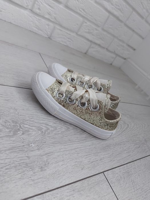 Buty trampki converse 27 Wkładka 18 cm ręcznie brokatowe