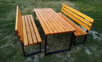 Duży Zestaw Mebli Ogrodowych stół + ławki(meble ogrodowe)