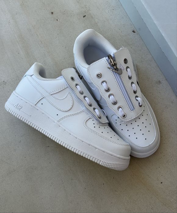 ЖИВІ ФОТО‼️ Кросівки Nike Air Force 1 Shroud White найк форс білі