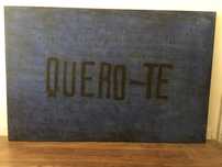 Quadro em tela de madeira “Quero-te”