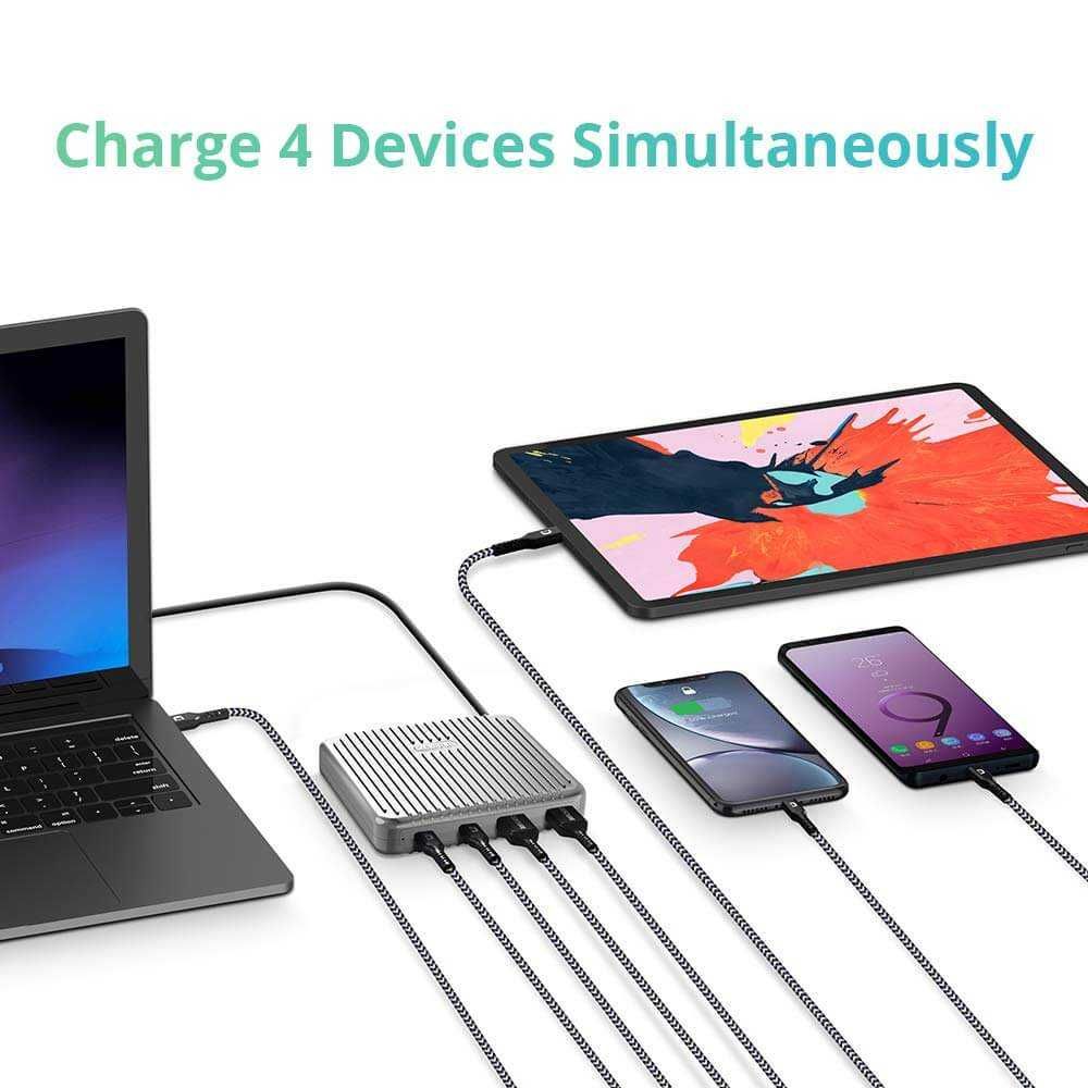 Zendure SuperPort 4 Desktop Charger With Dual PD 100W (silver)