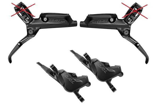 NOWE hamulce hydrauliczne SRAM LEVEL TLM komplet 80cm 145cm bez obejm