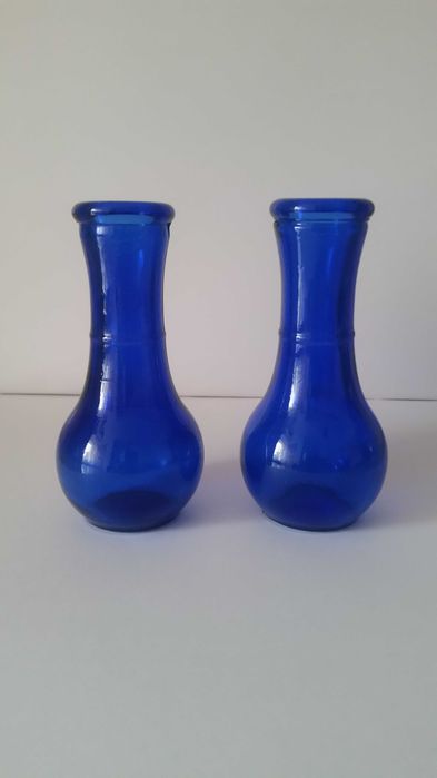 Wazonik mały kobaltowy 2szt.