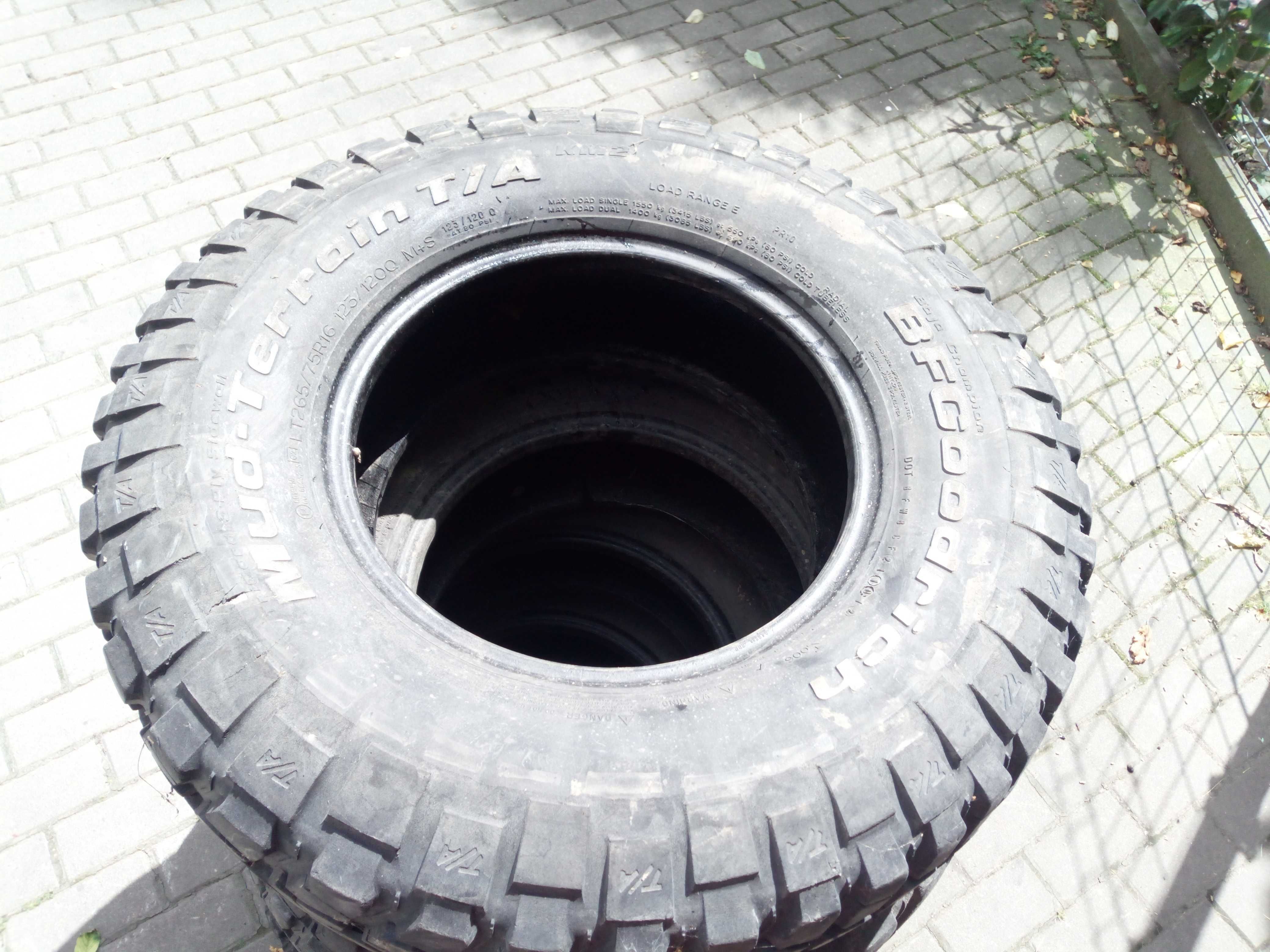 Opony terenowe 265/75/16 MT BF-goodrich