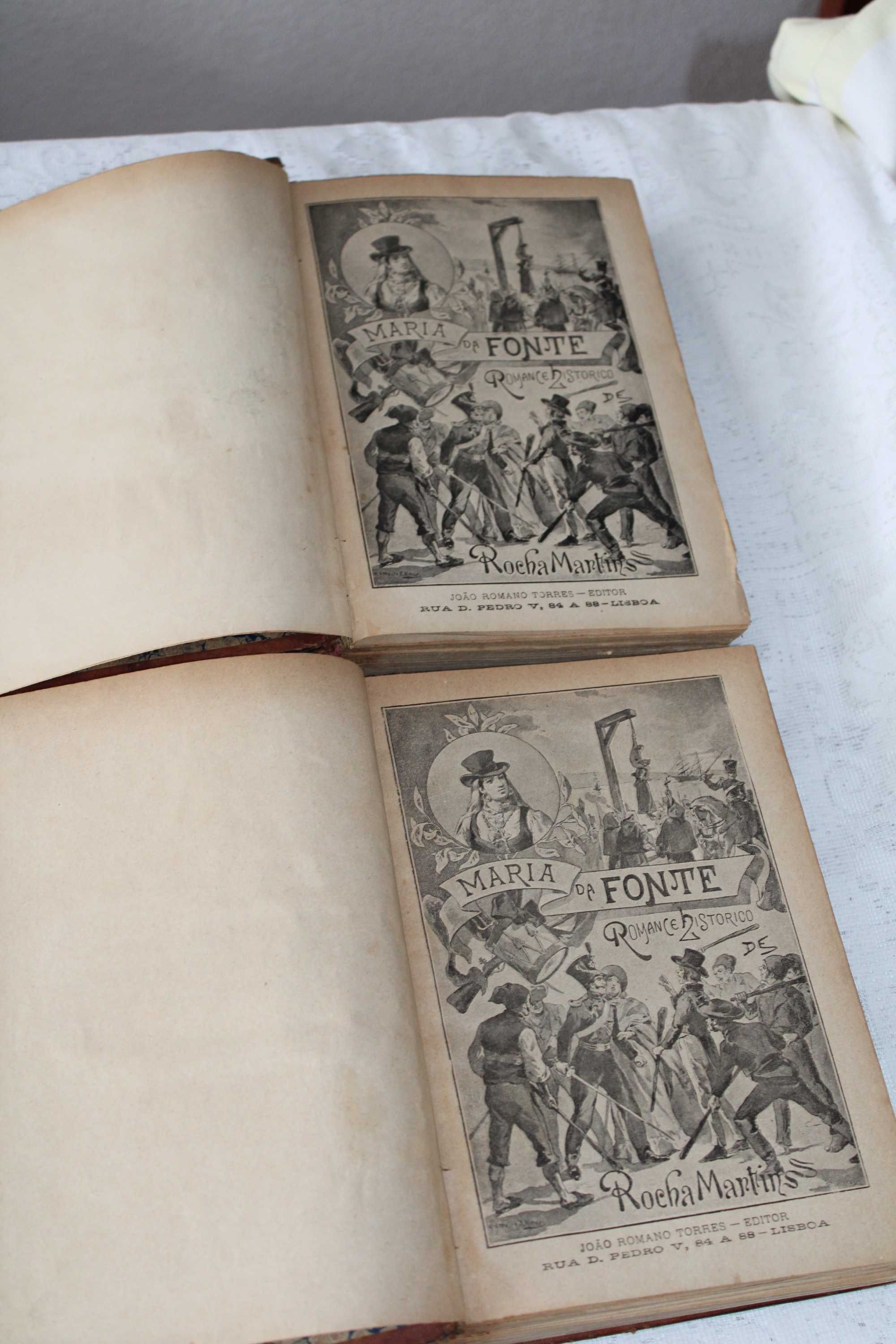 "MARIA DA FONTE" ROMANCE HISTÓRICO, ROCHA MARTINS, 1ª EDIÇÃO