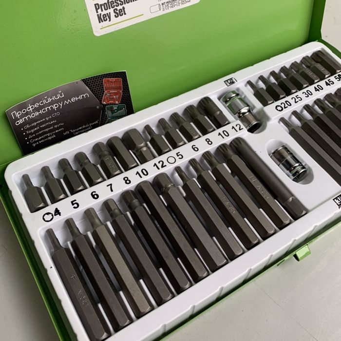 Набор инструментов Набор бит шестигранных HEX, SPLINE, TORX 40 предм.