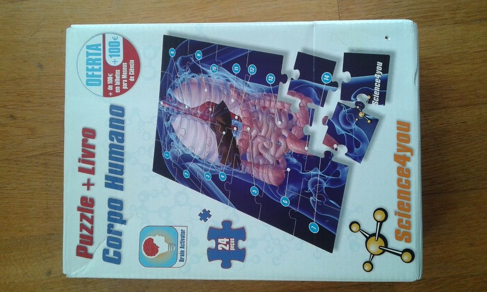 Puzzle Science4you sobre corpo humano com + em vales e livro