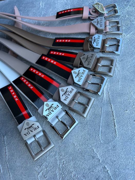 Женский кожаный ремень в стиле Prada