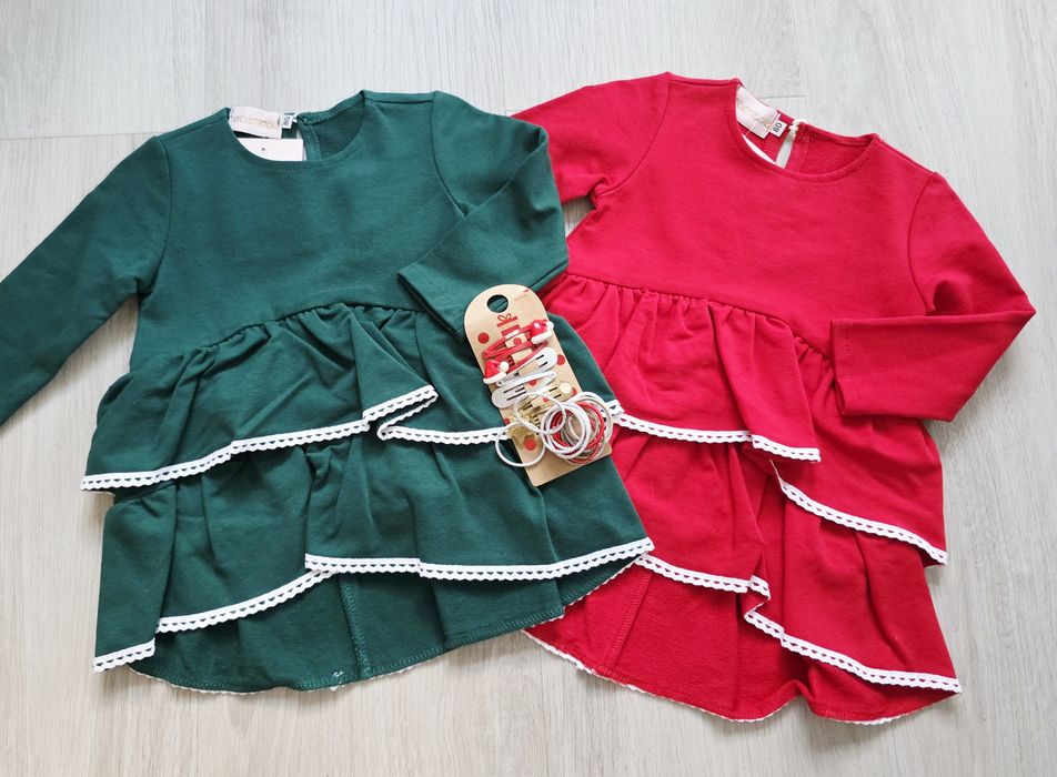 NOWY zestaw sukienek,  r. 80 cm