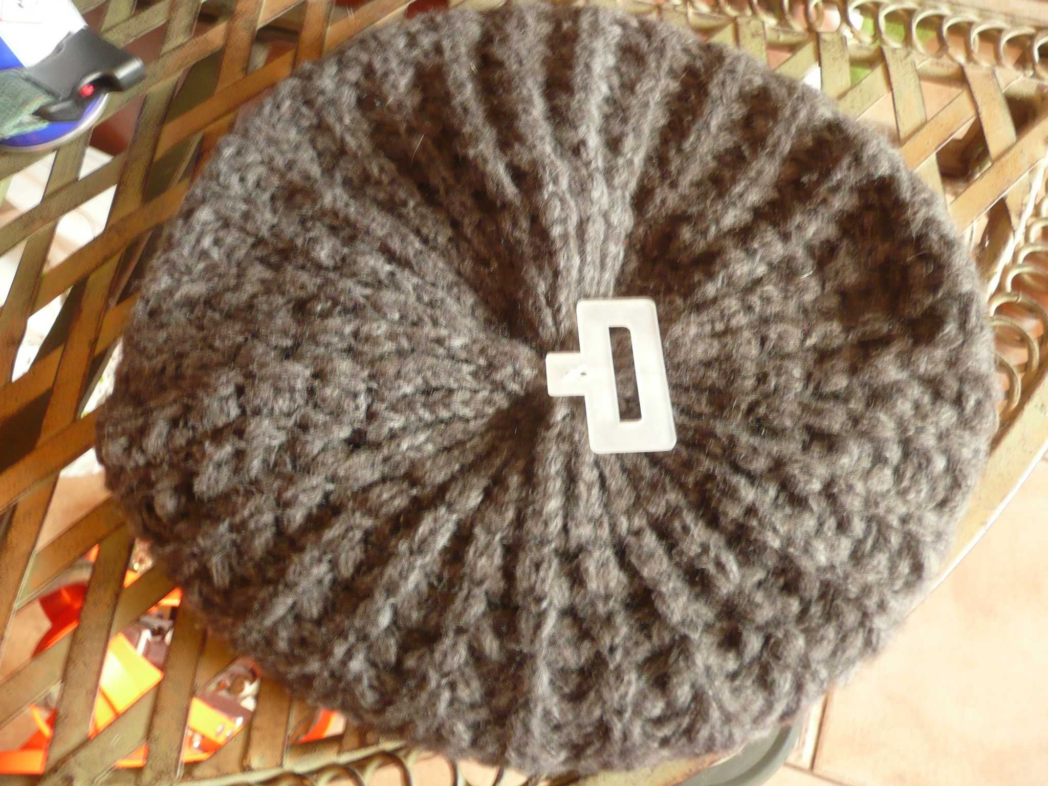 czapka dzianinowa beret