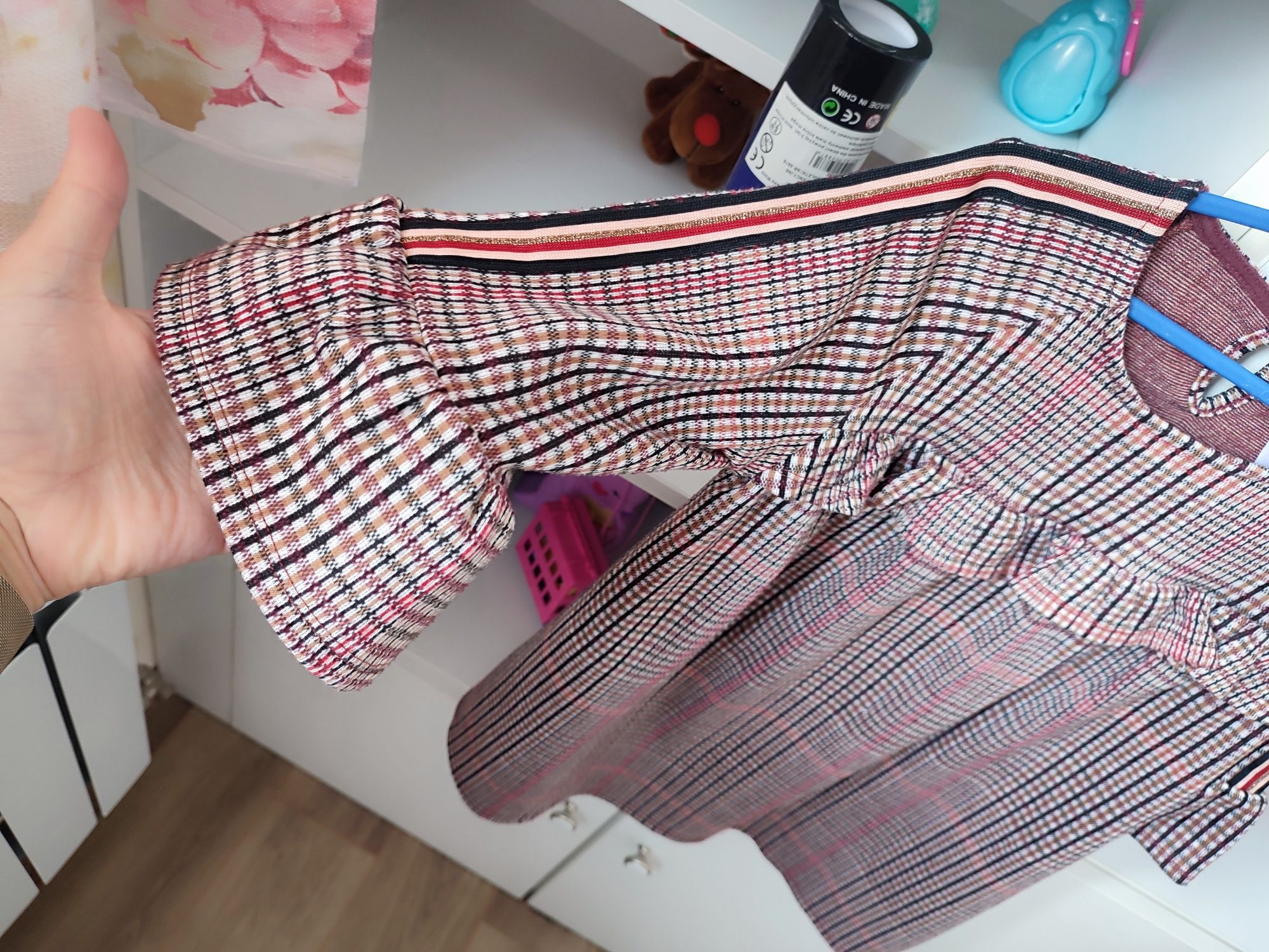Sukienka letnia wizytowa polomino c&a 128 pepitka kratka
