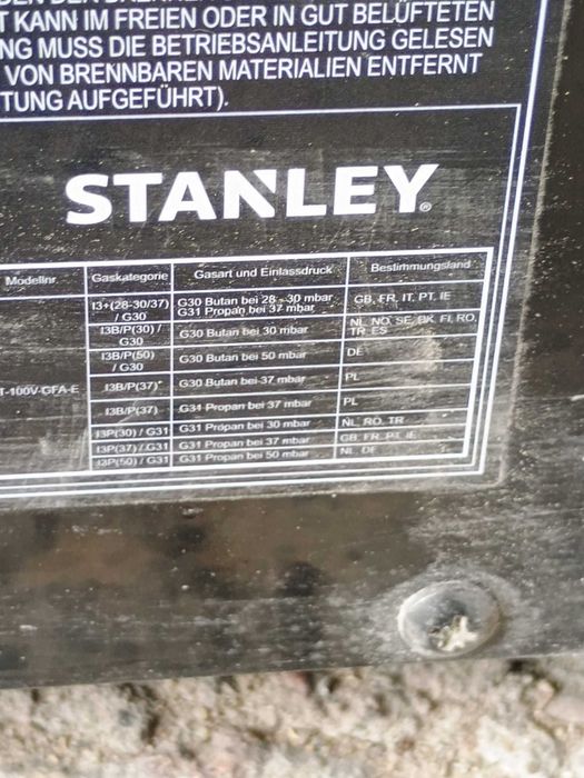 Nagrzewnica gazowa Stanley ST-100V-GFA-E