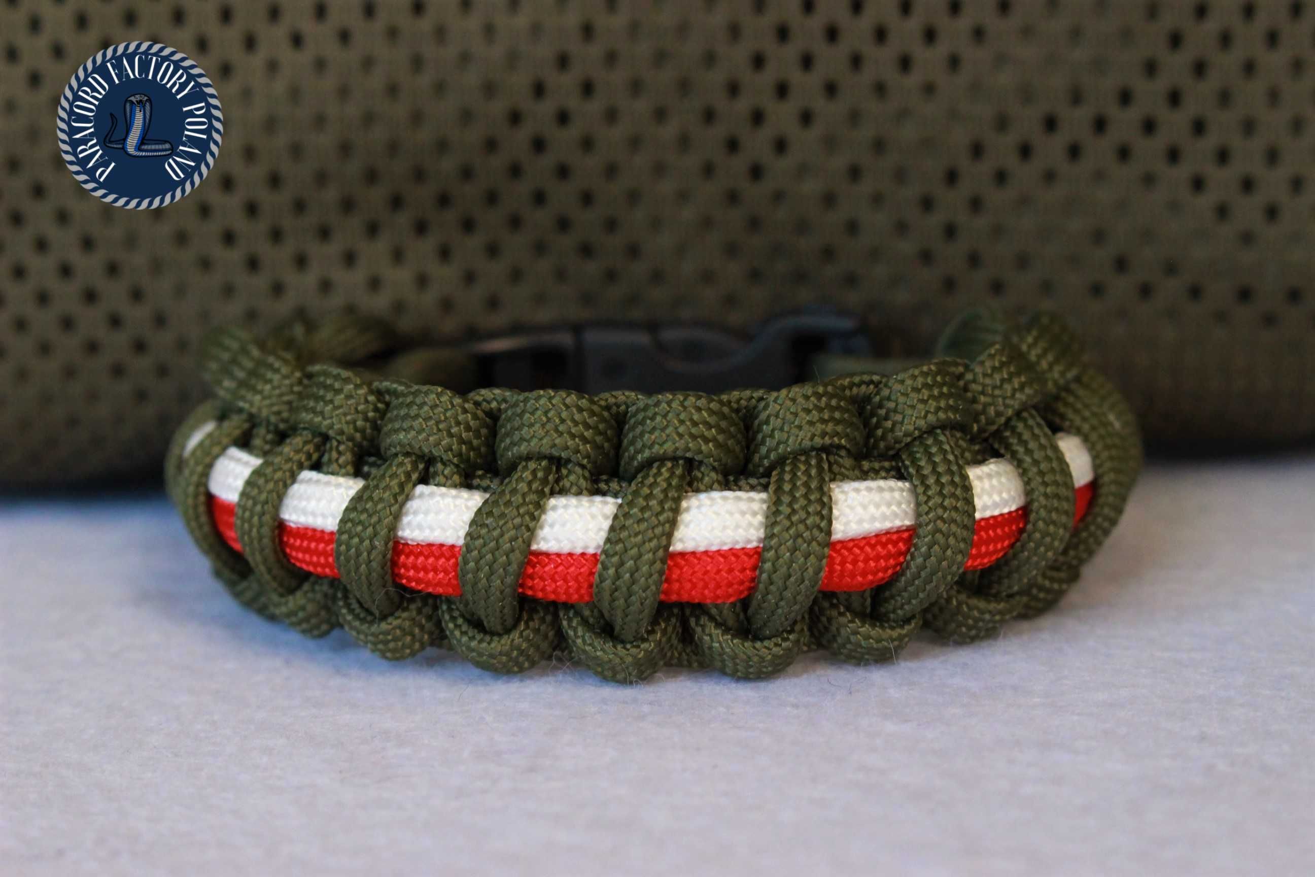 Bransolekta patriotyczna paracord flaga