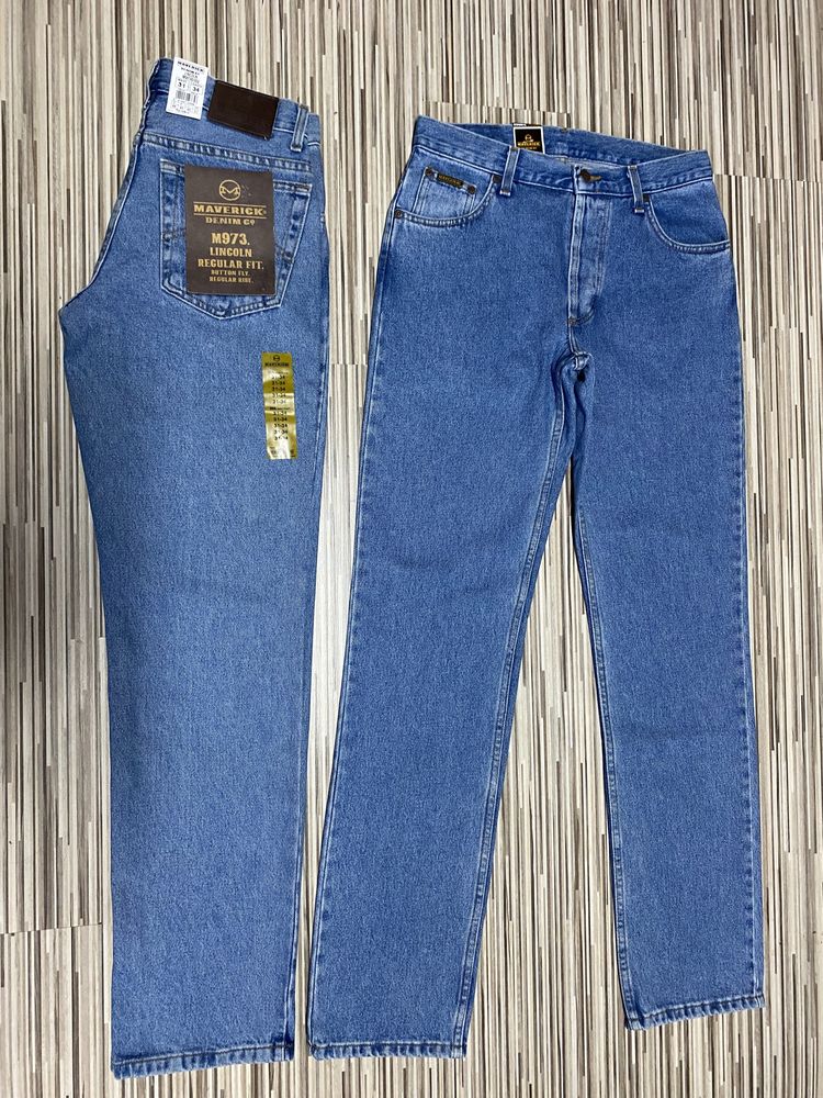 Spodnie męskie jeans 31/34 pas 80 cm komplet 2 pary Maverick nowe