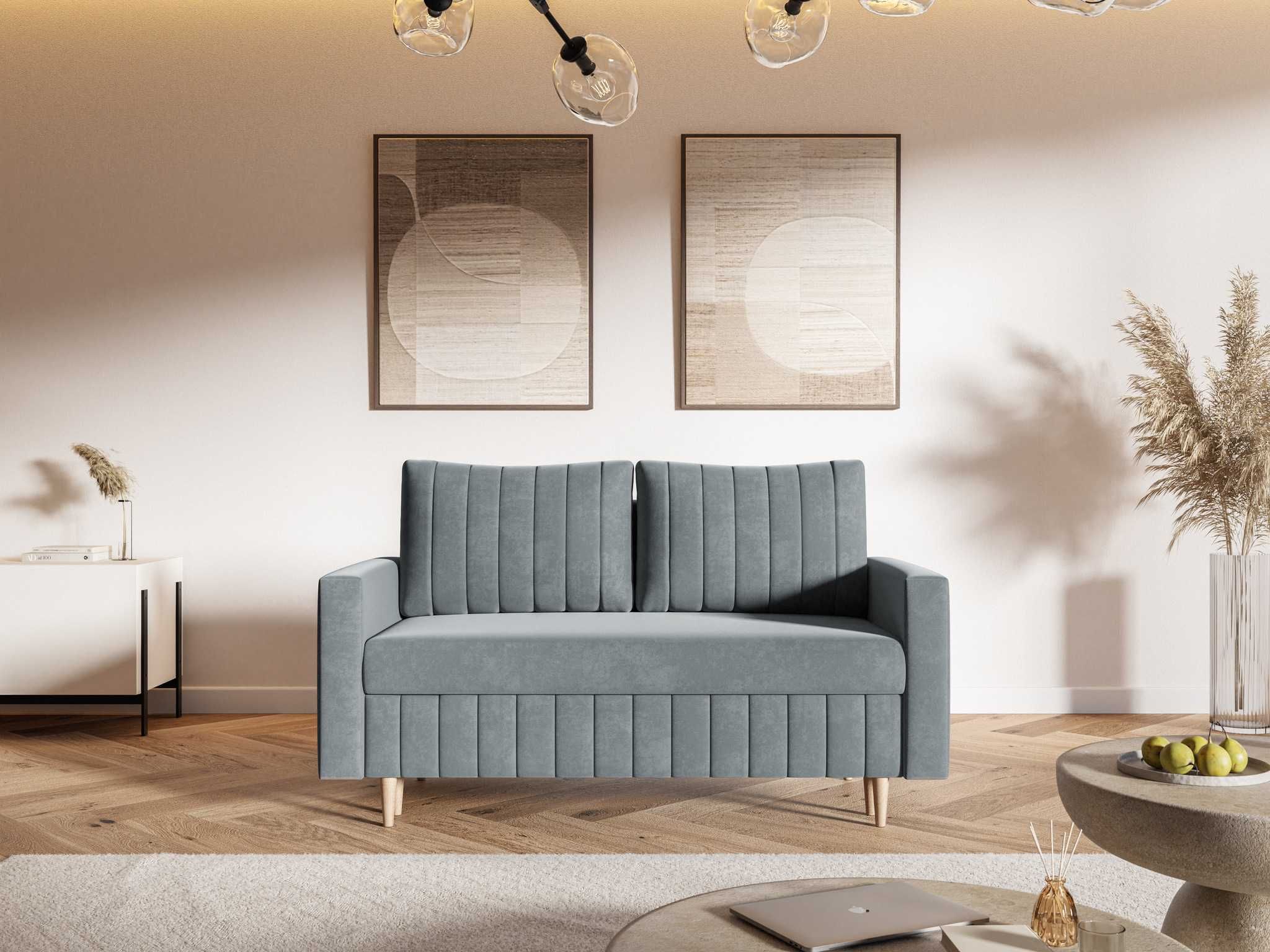 Sofa rozkładana z funkcją spania skandynawska 160 cm Scandi