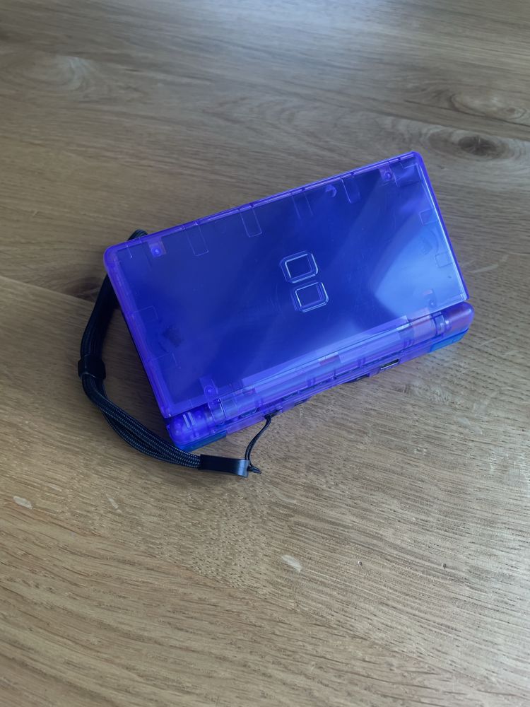 Nintendo ds Lite przezroczysty fioletowy karta R4