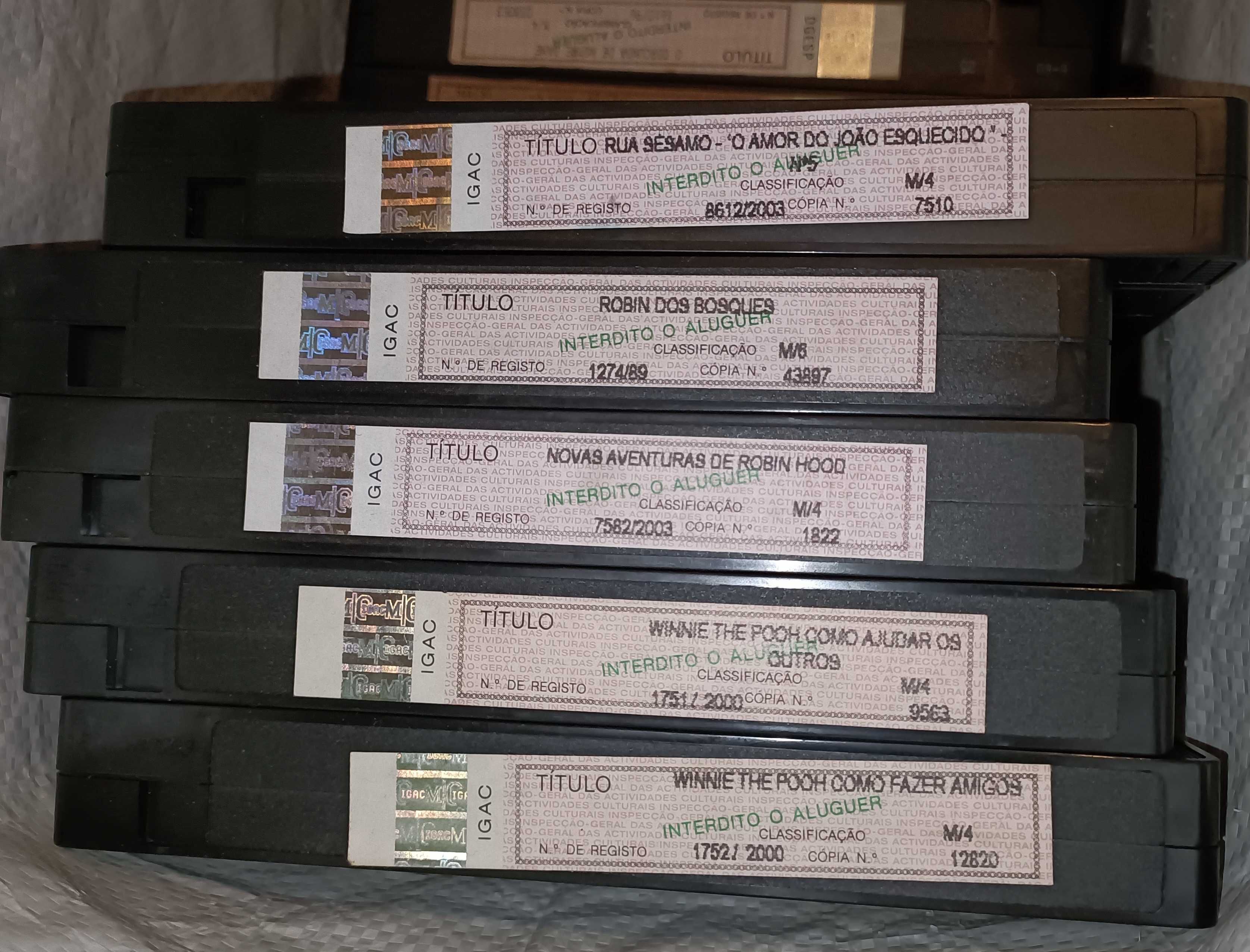 VHS, lote de 100 VHS cassetes video