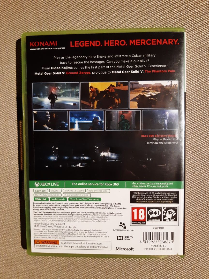 Gra Metal Gear Solid 5 na xbox 360