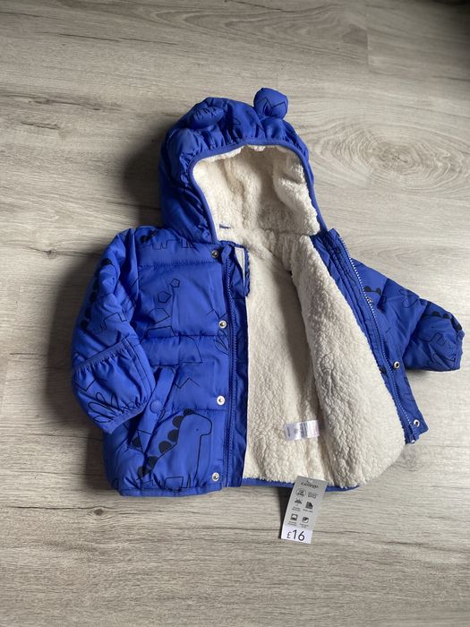 зимова куртка з екоовчини на хлопчика 80-86     92-98