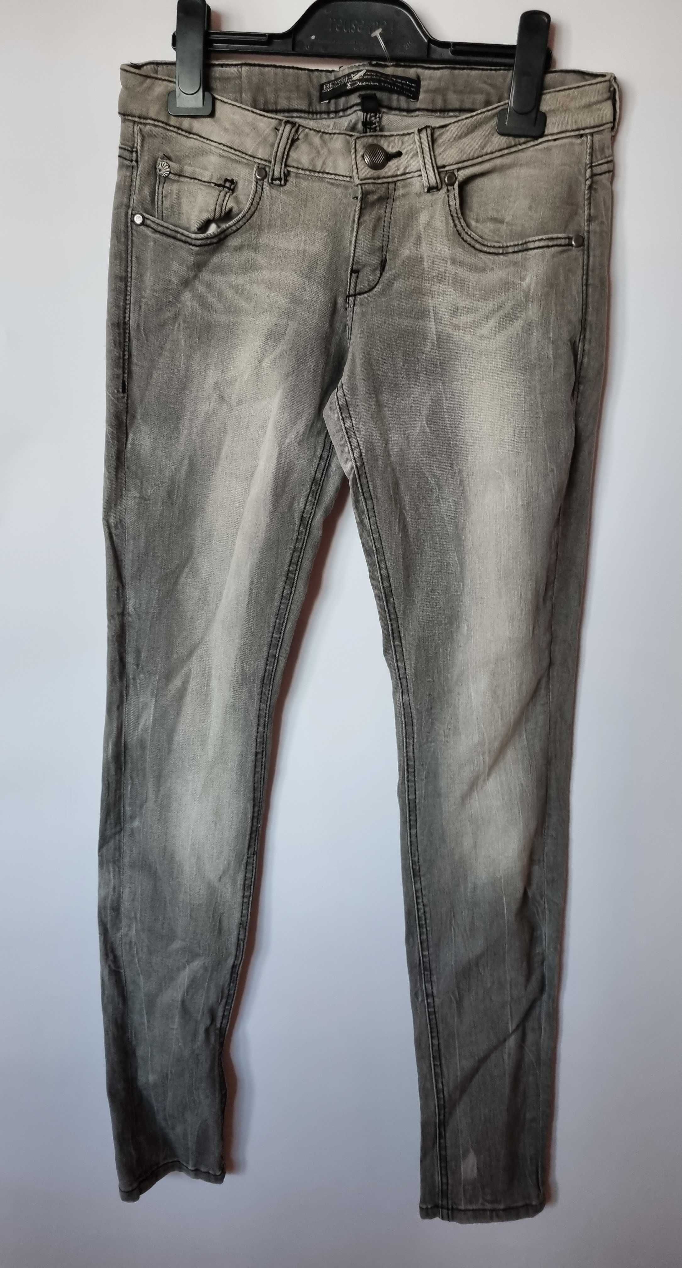 Bershka spodnie jeans rurki 36/8 bdb