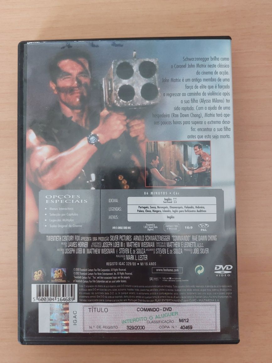 DVD " Comando " Schwarzenegger (Como Novo) 1985