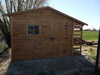 Domek narzędziowy 3x3 z drewutnia 0.6m, MONTAŻ W CENIE *PROMOCJA*