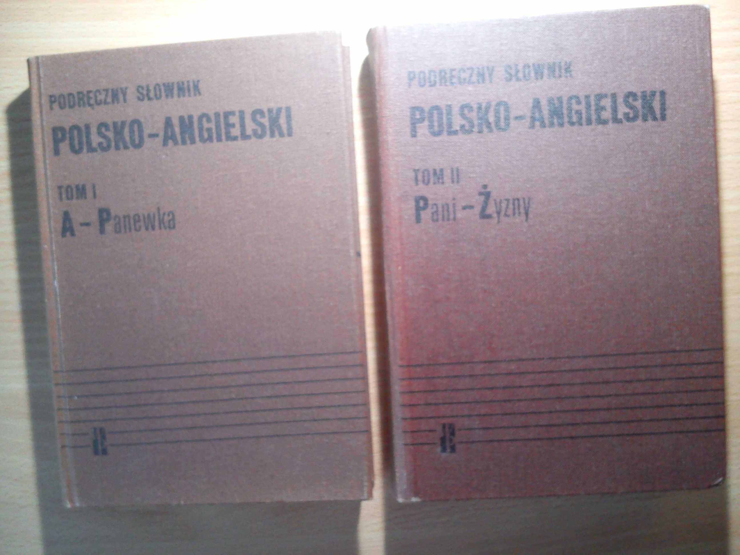 Podręczny słownik polsko-angielski 2 tomy z PRL