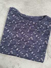Granatowa bluzka z krótkim rękawem, rozmiar M/L Moodo