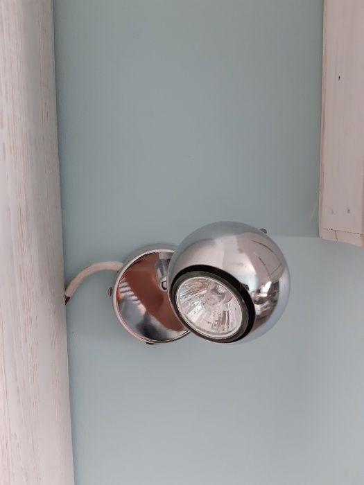 Lampa, kinkiet srebrna kula