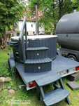 Duża Balia Mobilna Jacuzzi z hydromasażem, led. 750kg ,piec zewnętrzny