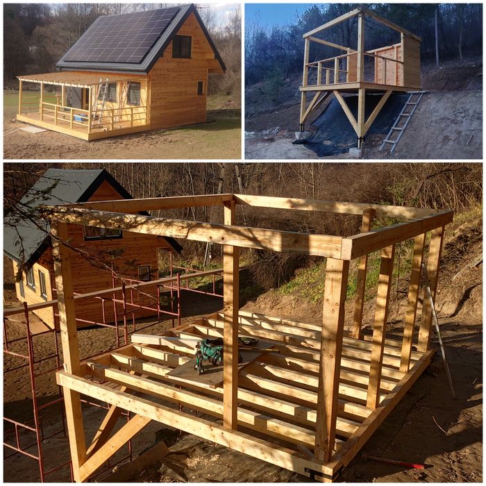 Taras Dach Wiata Pergola Balustrada Konstrukcja Schody Podbitka