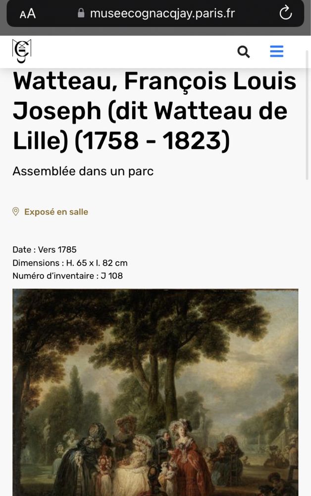 Conjunto de duas pinturas francesas do sec.XVIII