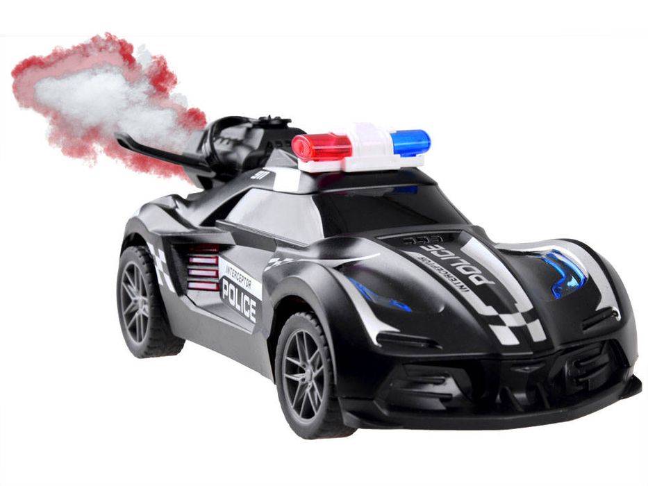Auto Zdalnie Sterowane Policja Dym Światło Rc0596
