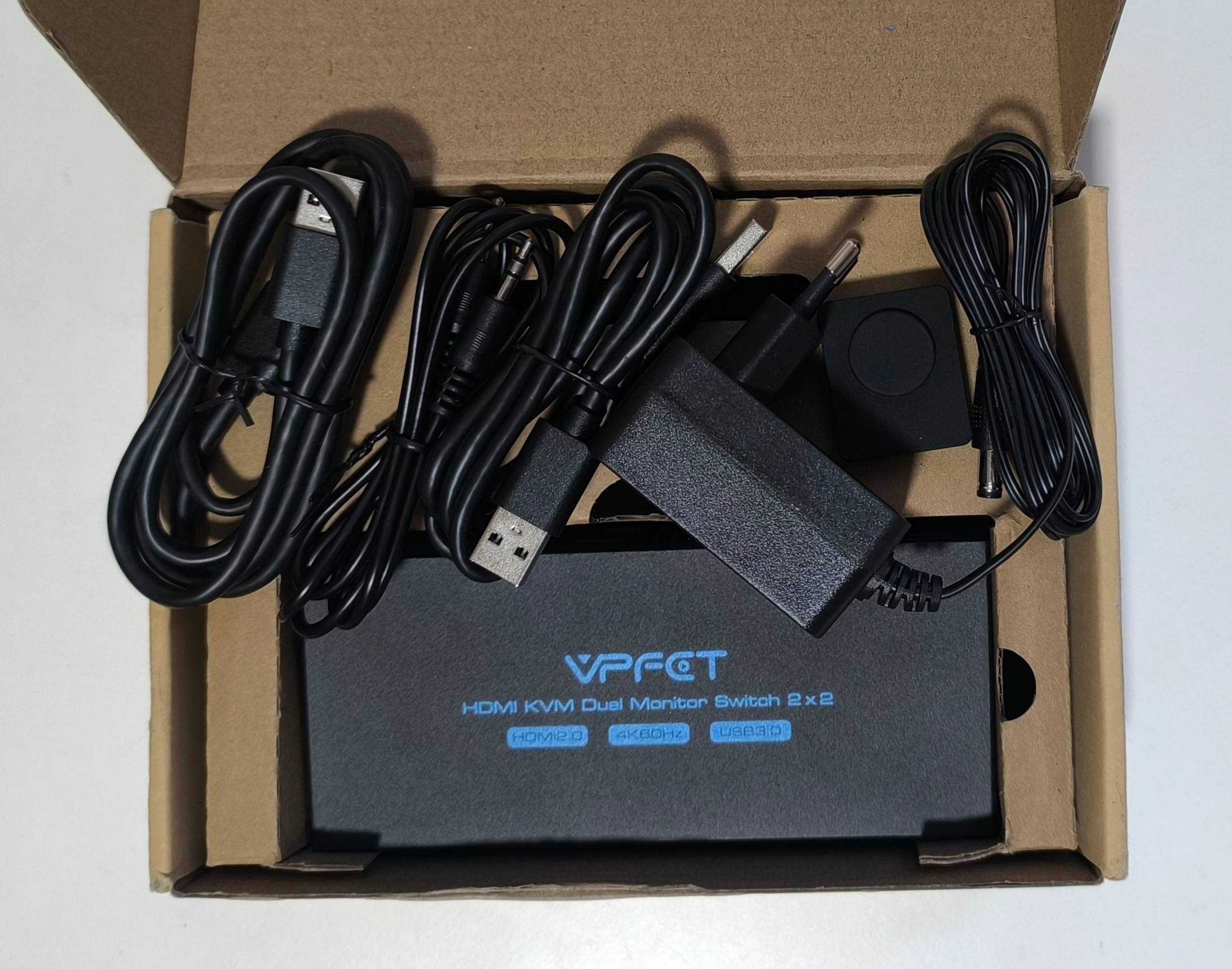 Плата перемикання VPFET VP-SW220 KVM HDMI 4K/60Hz 2Monitor 2PC Switch