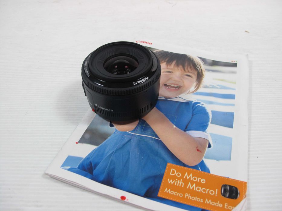 Yongnu 35mm F2, estado TOP veio com máquina para Canon