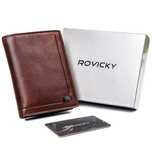 skórzany portfel męski z ochroną rfid - rovicky